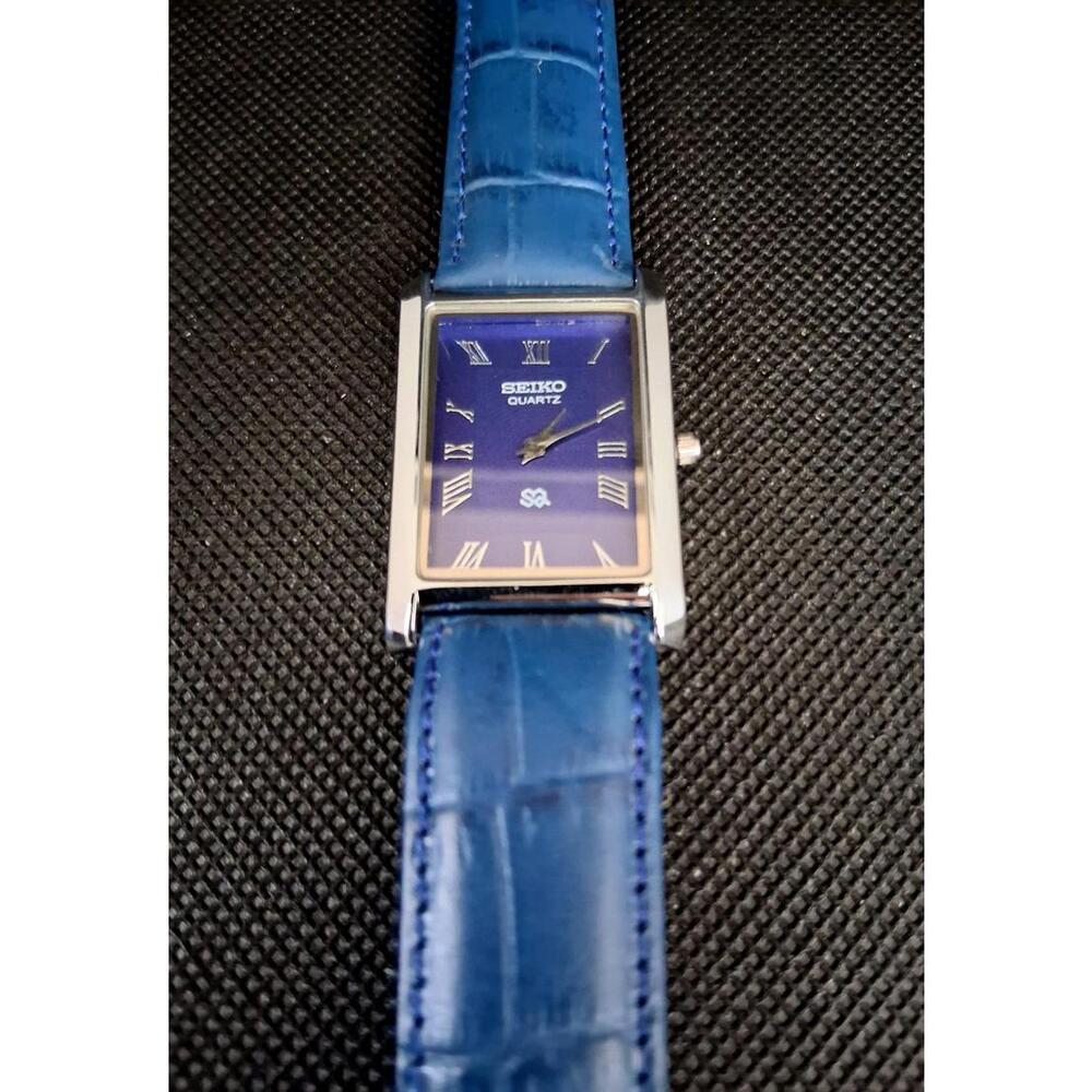 Men's Vintage Seiko Tank Leather Wrist Watch RARE - Picture 4 of 7